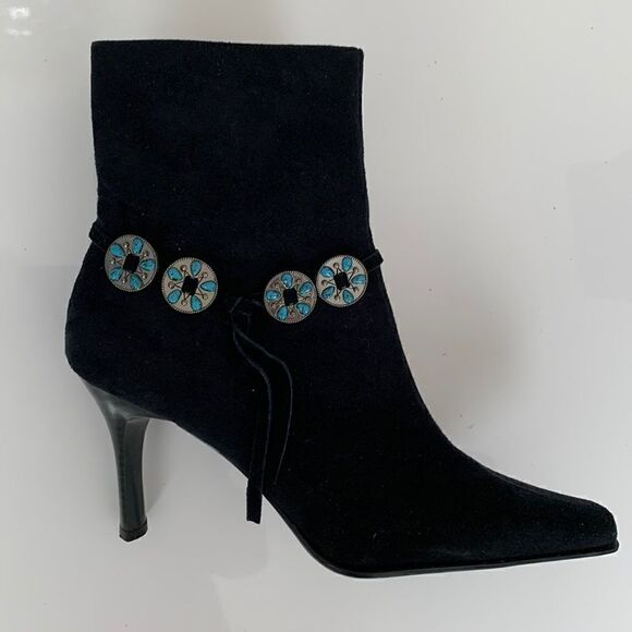 BamBoo Western Details Heeled Boots. Size 7 - Picture 1 of 9